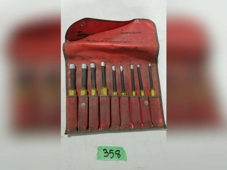 Snapon Metric Nut Driver Set Adam Marshall Land & Auction, LLC