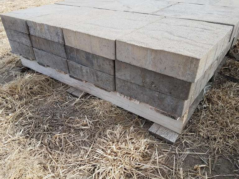 Pallets of Landscape Block 3 stack row Adam Marshall Land & Auction