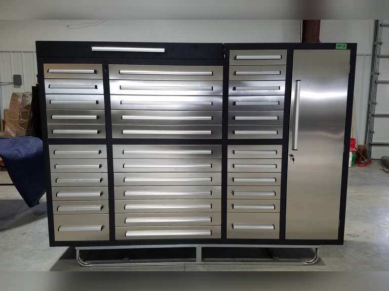 Unused Steelman Tool Box 35 Drawer 2 Door SS Toolbox Adam
