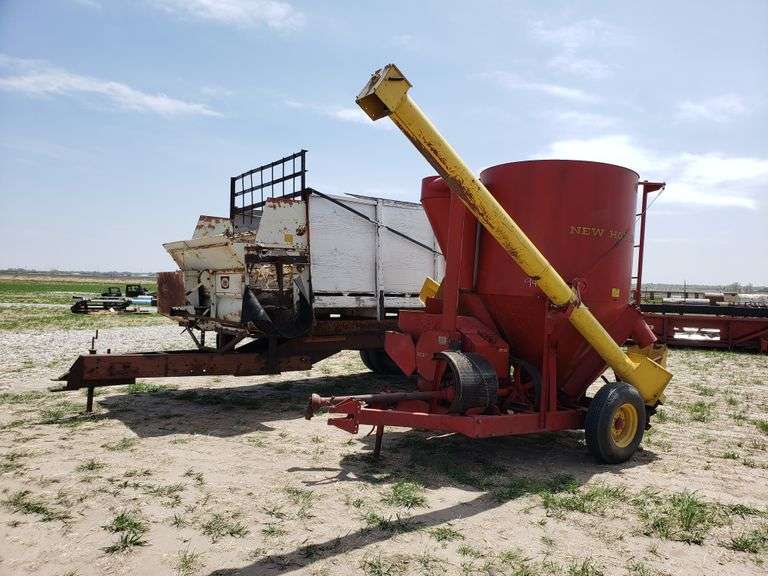 New Holland 350 Grinder Mixer Adam Marshall Land & Auction, LLC