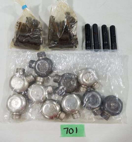 Military Metal Gun Oil Bottles & (14) AK/SKS Cleaning Kits Adam
