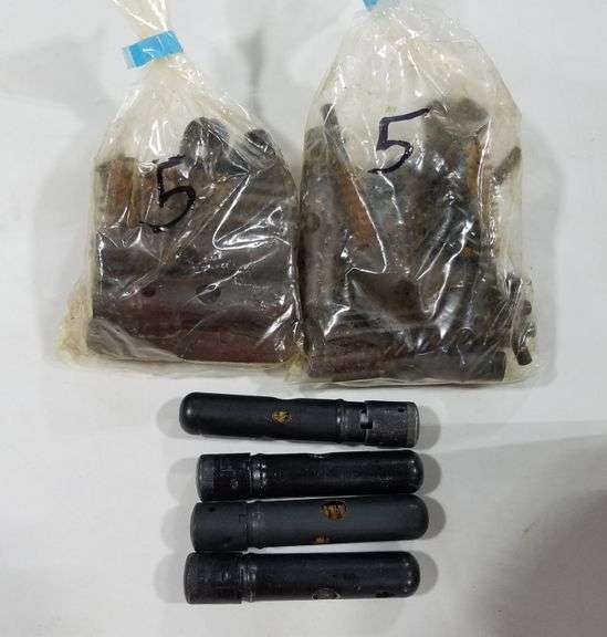 Military Metal Gun Oil Bottles & (14) AK/SKS Cleaning Kits Adam