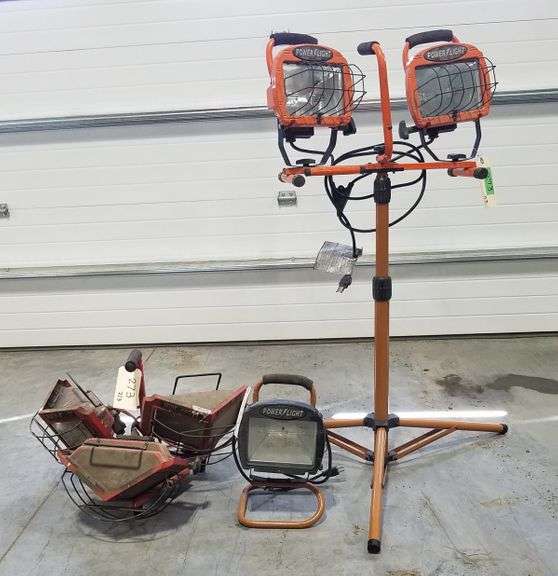 (3) Adjustable Job Lights Adam Marshall Land & Auction, LLC