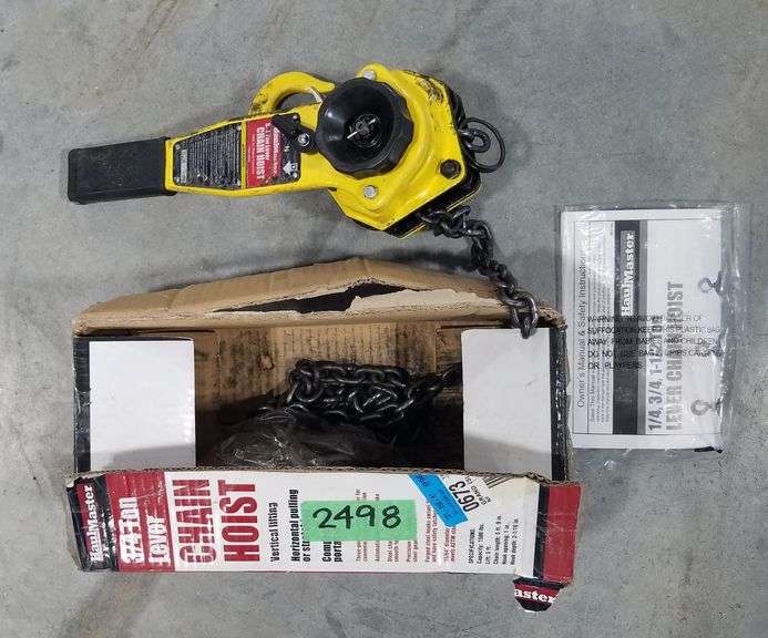 HaulMaster 3/4 Ton Lever Chain Hoist Adam Marshall Land & Auction, LLC