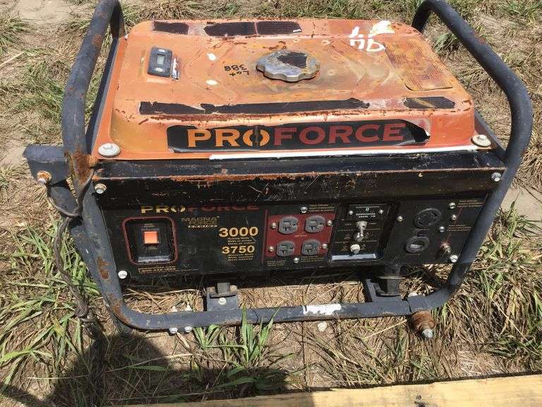 ProForce 3000 Generator Adam Marshall Land & Auction, LLC