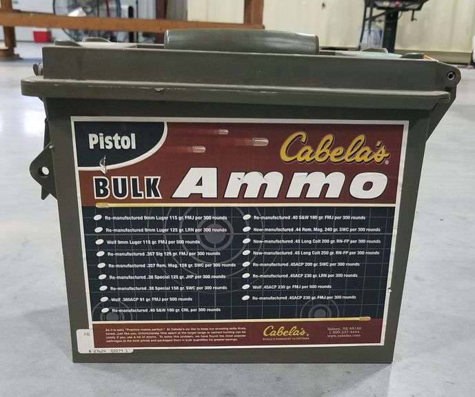 Cabela's Bulk Pistol Ammo Box Adam Marshall Land & Auction, LLC