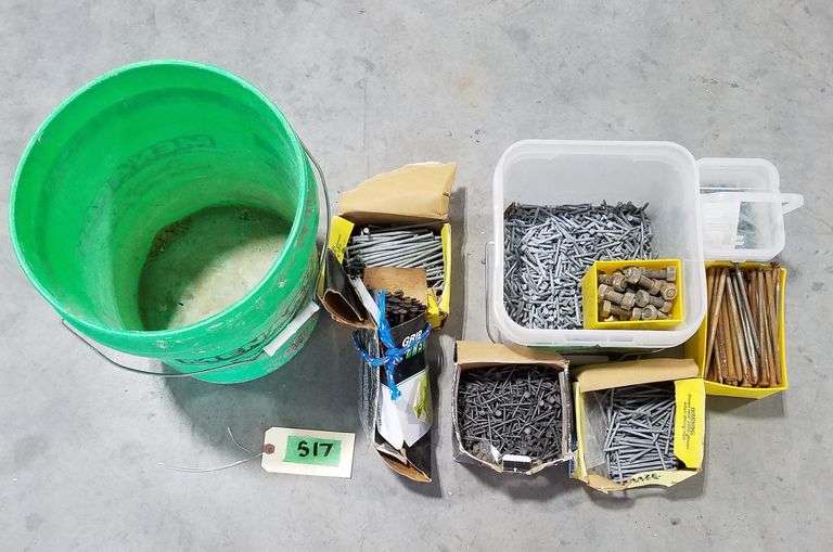 Assorted Nails, Screws, Etc Adam Marshall Land & Auction, LLC