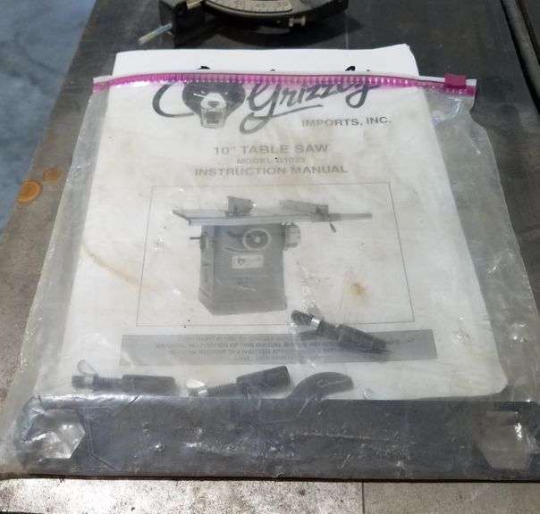 Grizzly Model G1023 10" Table Saw W/Manual Adam Marshall Land