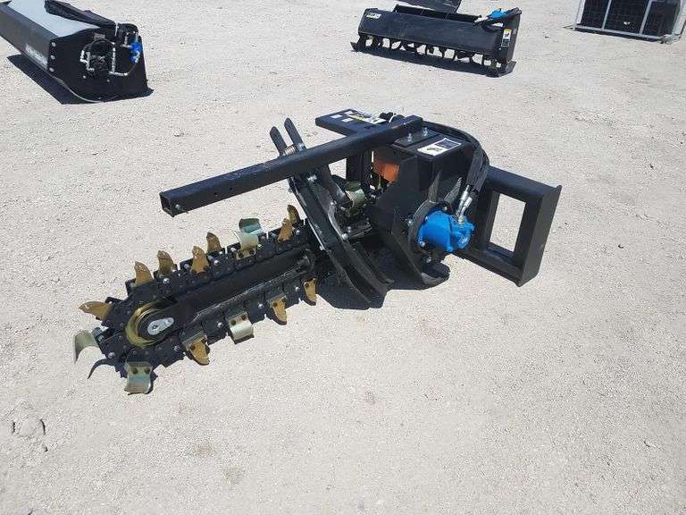Unused Great Bear Trencher For Skid Steer, 40" depth x 6" width Adam
