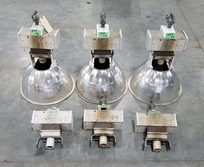 (3) Cooper Lighting 400W High Bay Lighting & (3) MHSS40 Ballasts Only