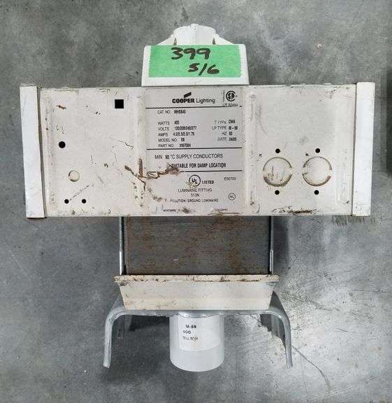 (3) Cooper Lighting 400W High Bay Lighting & (3) MHSS40 Ballasts Only