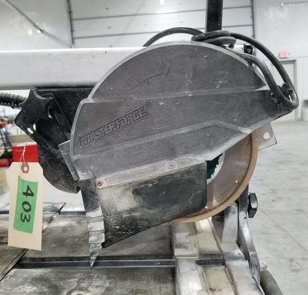 MasterForce 8" Bridge Tile Saw Adam Marshall Land & Auction, LLC