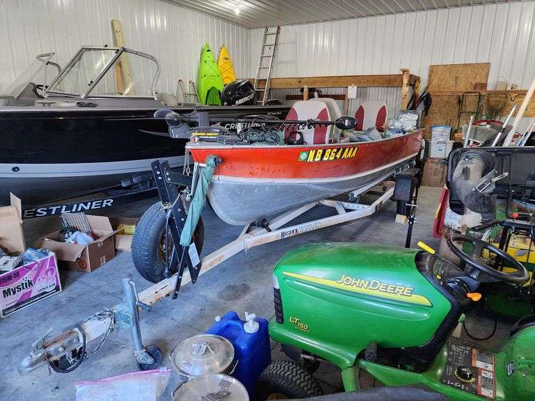 1979 Lundell 16Ft V Bottom Boat with Trailer Adam Marshall Land