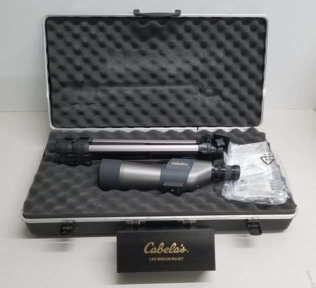 Cabela's Spotting Scope W/Tripod,Hard Case & Car Window Mount Adam