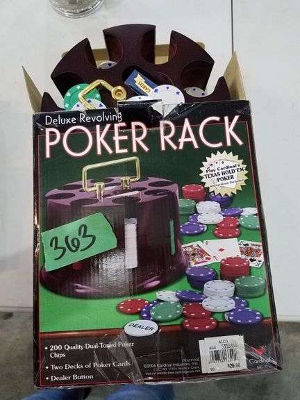 Poker Rack, Chips & Cards Included - Adam Marshall Land & Auction, LLC