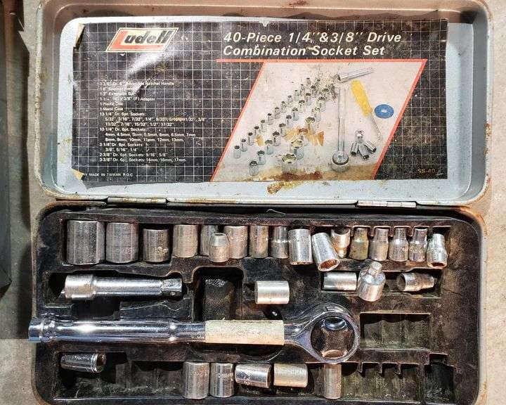 Assorted (2) 1/4" & 3/8", SAE & Metric Socket Sets (Partial