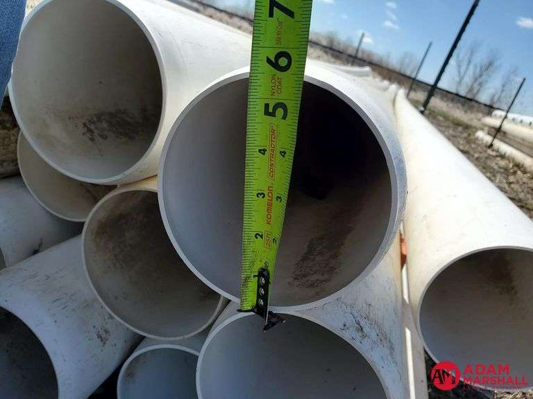 (18) Lengths 30FT 6" PVC Irrigation Pipe, Gated Adam Marshall Land & Auction, LLC
