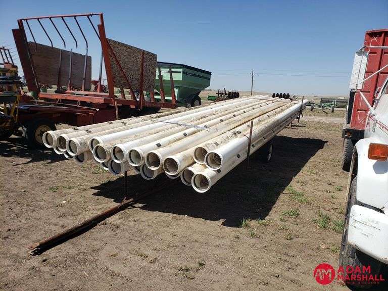 660FT 8" Gated PVC Pipe & Pipe Trailer Adam Marshall Land & Auction, LLC