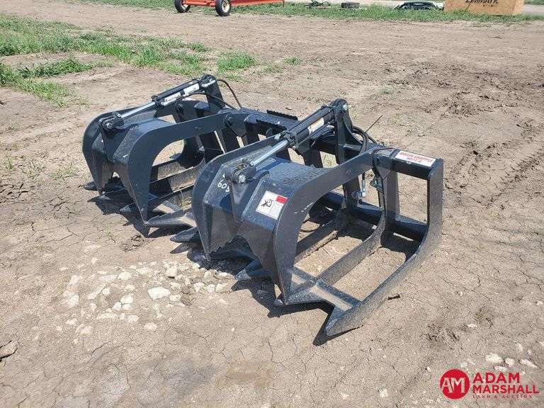Stout 728 Brush Grapple Bucket for Skid Steer Adam Marshall Land