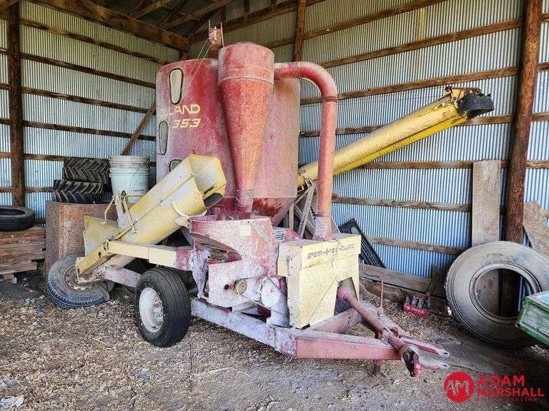 New Holland 353 Grinder Mixer Adam Marshall Land & Auction, LLC