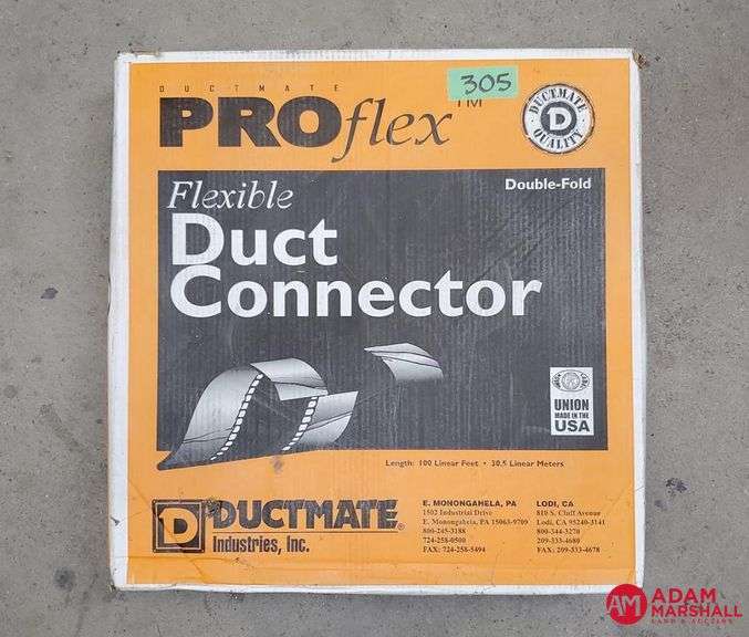 Ductmate Proflex Flexible Duct Connector NIB Adam Marshall Land