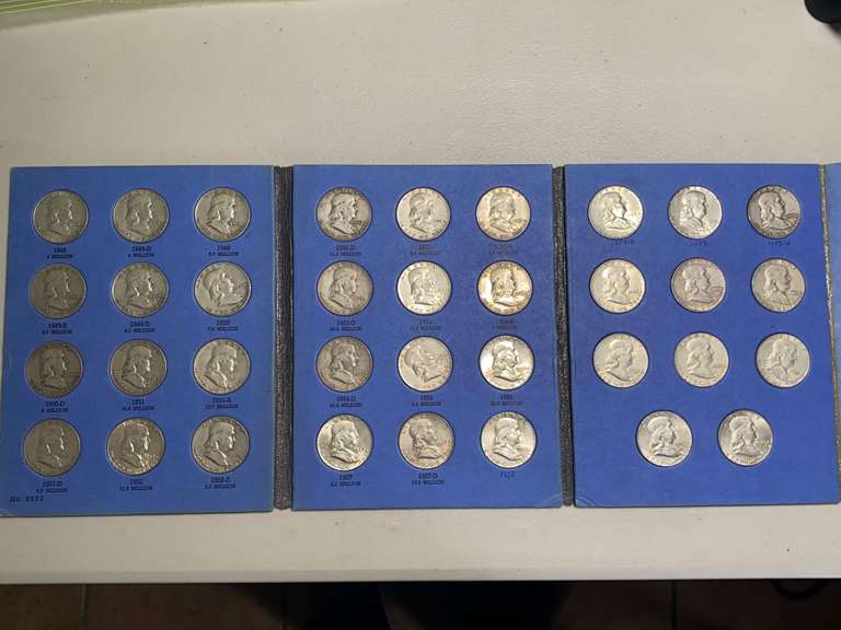 Complete Set 19481963D Franklin Half Dollars 35pcs Matthews Auctioneers