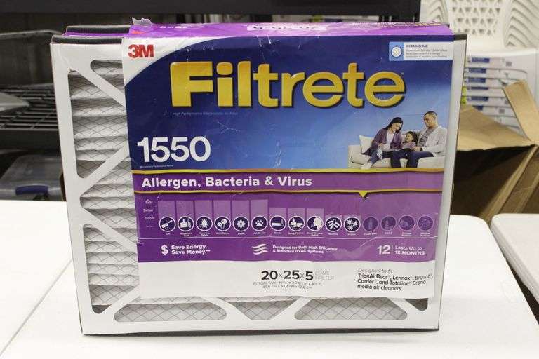 Filtrete 20x25x5 Air Filter Matthews Auctioneers