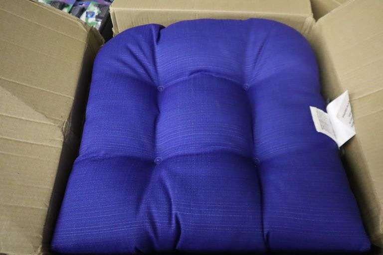 2 Royal Blue Chair Cushions Matthews Auctioneers