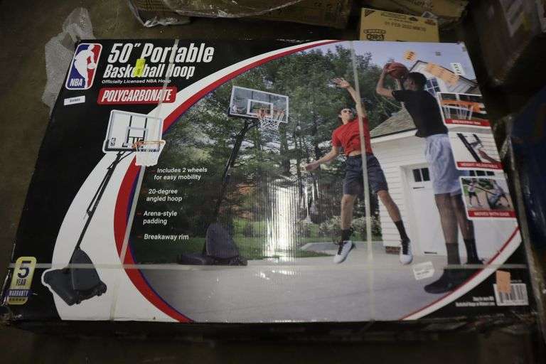 NBA 50" Portable Basketball Hoop appears to be New. Matthews Auctioneers