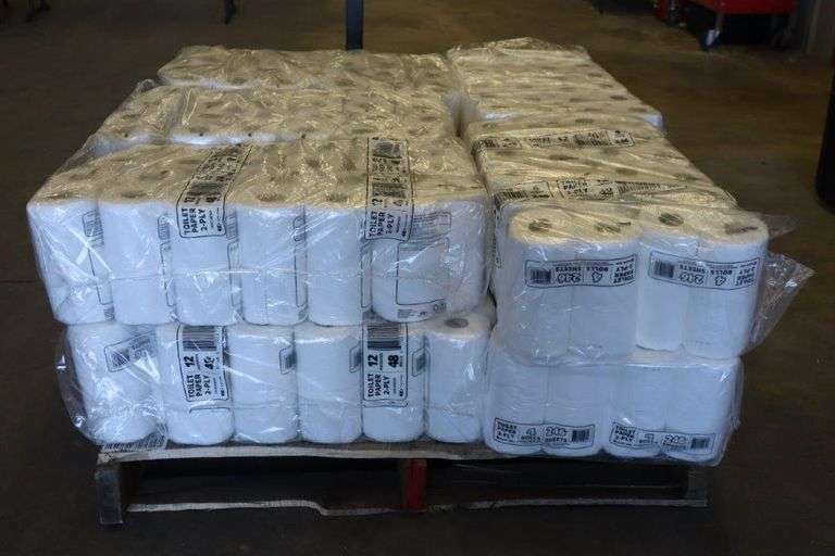 Pallet of Toilet Paper 120 4pk 480 Rolls Matthews Auctioneers