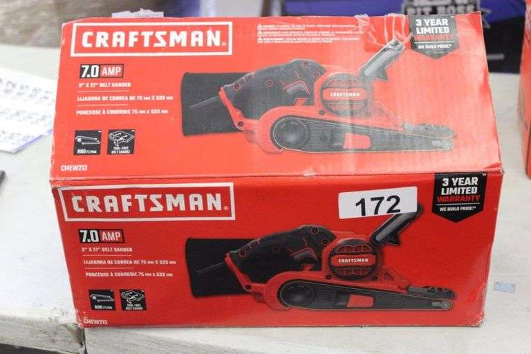 Craftsman 7.0Amp 3x21" Belt Sander Open Box Tested and Working