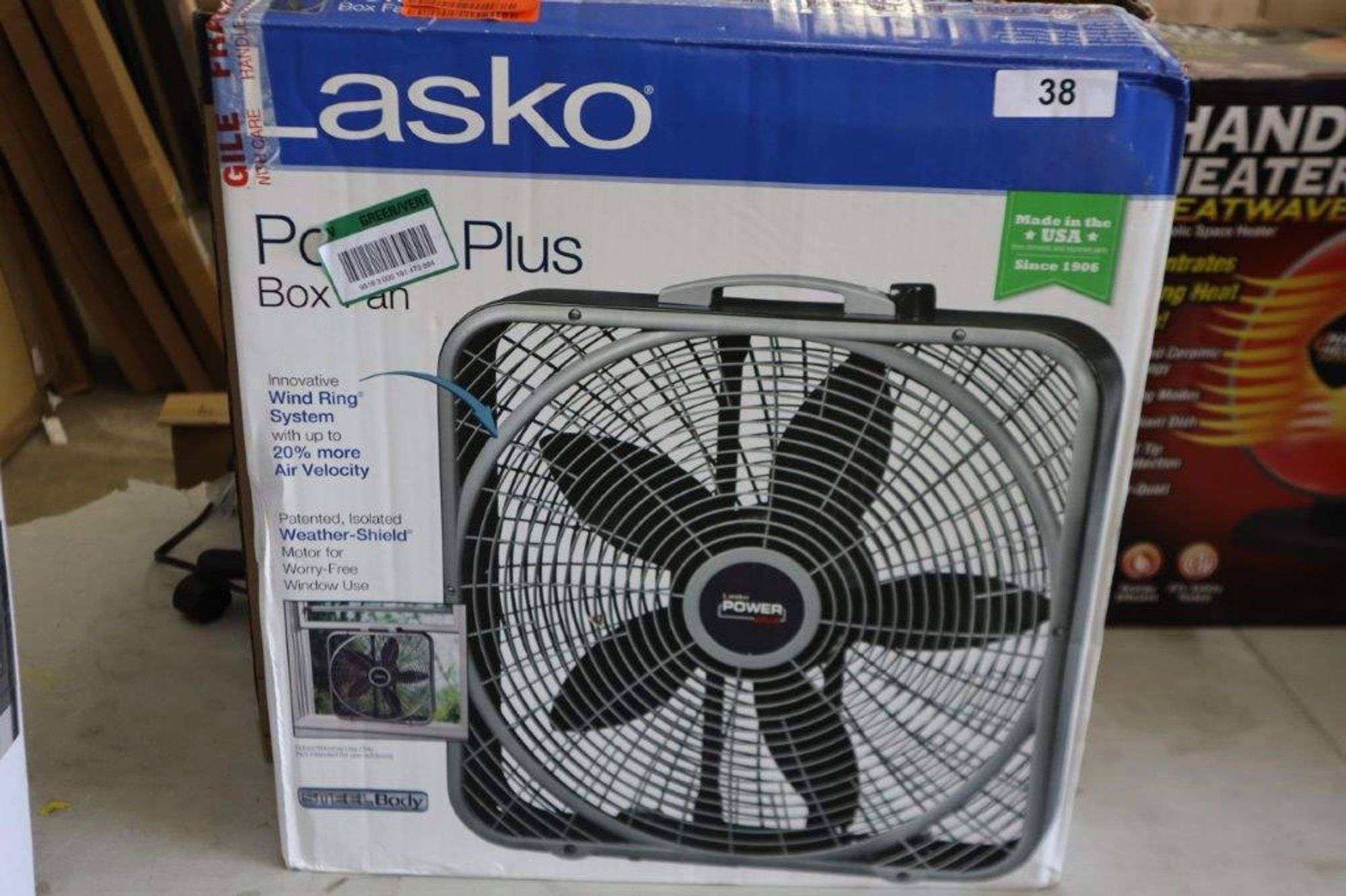 Lasko Power Plus Box Fan - Matthews Auctioneers