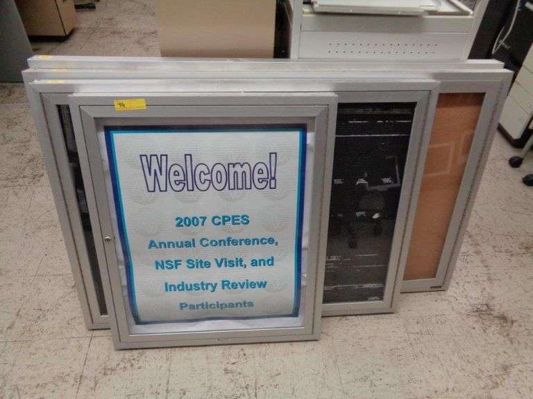 4 -WALL MOUNT DISPLAY CASES - Matthews Auctioneers
