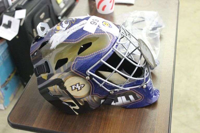 Hockey Helmet with Extra Face Guard Matthews Auctioneers