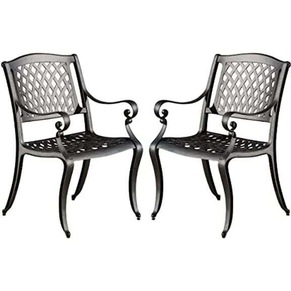2 Cayman Aluminum Outdoor Chairs Matthews Auctioneers