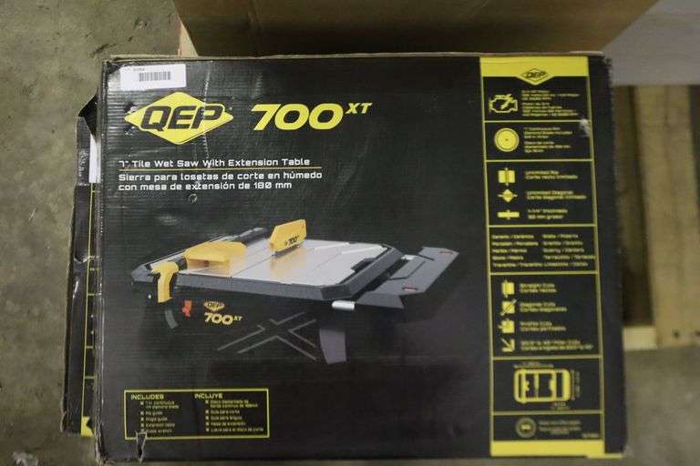 QEP 7" Tile Wet Saw with extension table Matthews Auctioneers