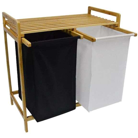 Laundry Basket Shelves 2 Section Sliding Divider Matthews Auctioneers