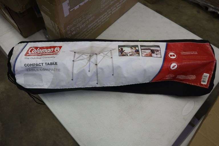 Coleman compact outdoor table Matthews Auctioneers