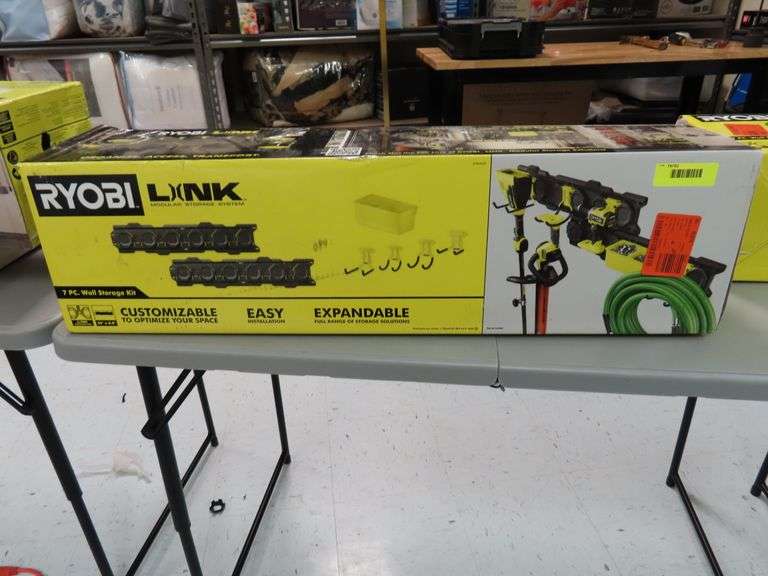 Kit RYOBI LINK 7 Pezzi | Sistema Di Stoccaggio A Parete | Organizzatore Grigio