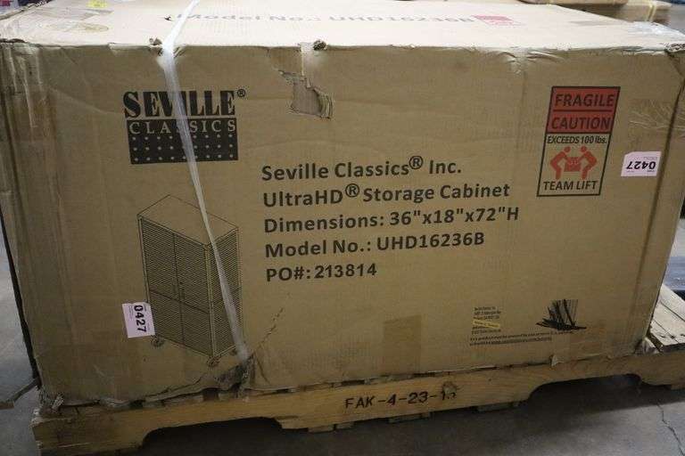 Seville Classics Ultra HD Tall Storage Matthews Auctioneers