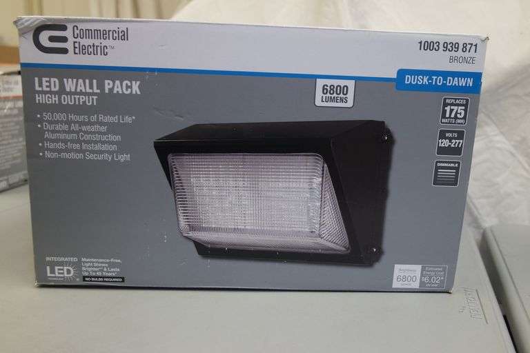 LED WALL PACK HIGH OUTPUT 6800 LUMENS Matthews Auctioneers