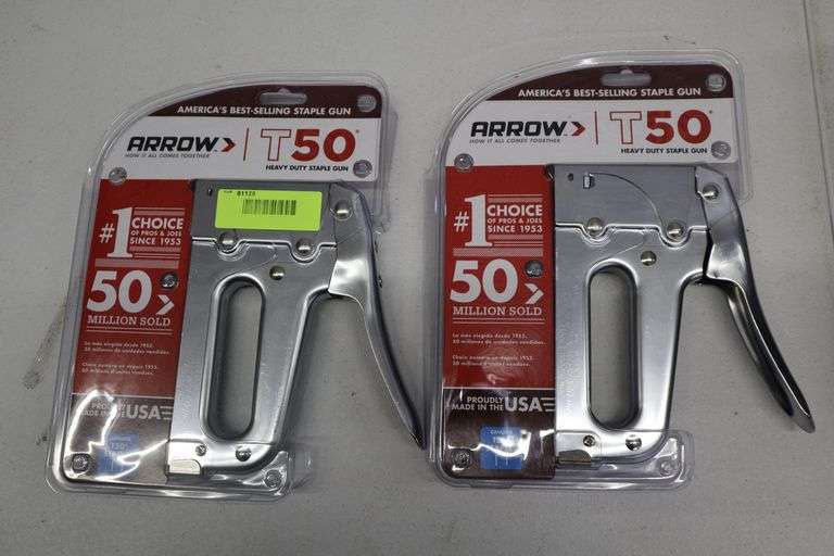 (2) Arrow T50 Heavy Duty Staple Gun Matthews Auctioneers