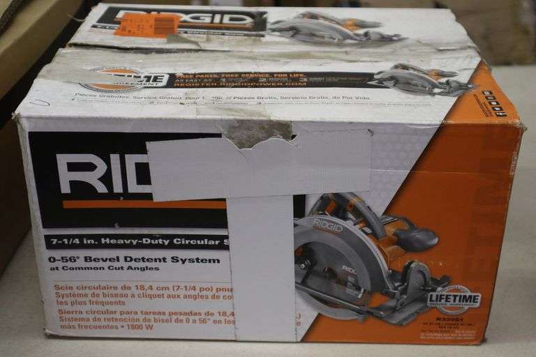 Ridgid 71/4" Heavy Duty Circular Saw Corded Matthews Auctioneers