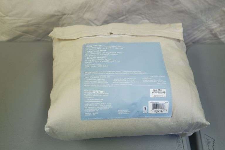 NESTWELL COOL&CRISP WASHED COTTON PERCALE KING SHEET SET Matthews