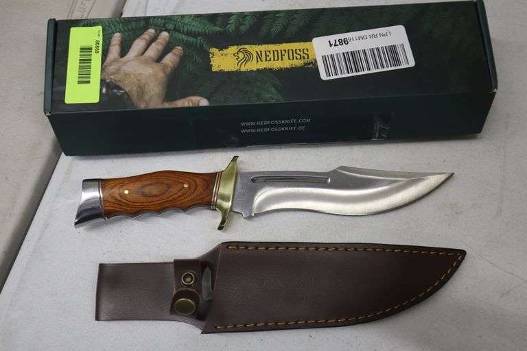 Nedfoss fixed blade knife with sheath Matthews Auctioneers