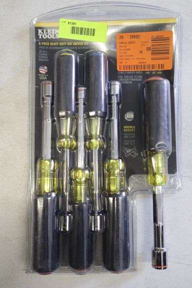 Klein Tools 6 pc heavy duty nut driver set - Matthews Auctioneers
