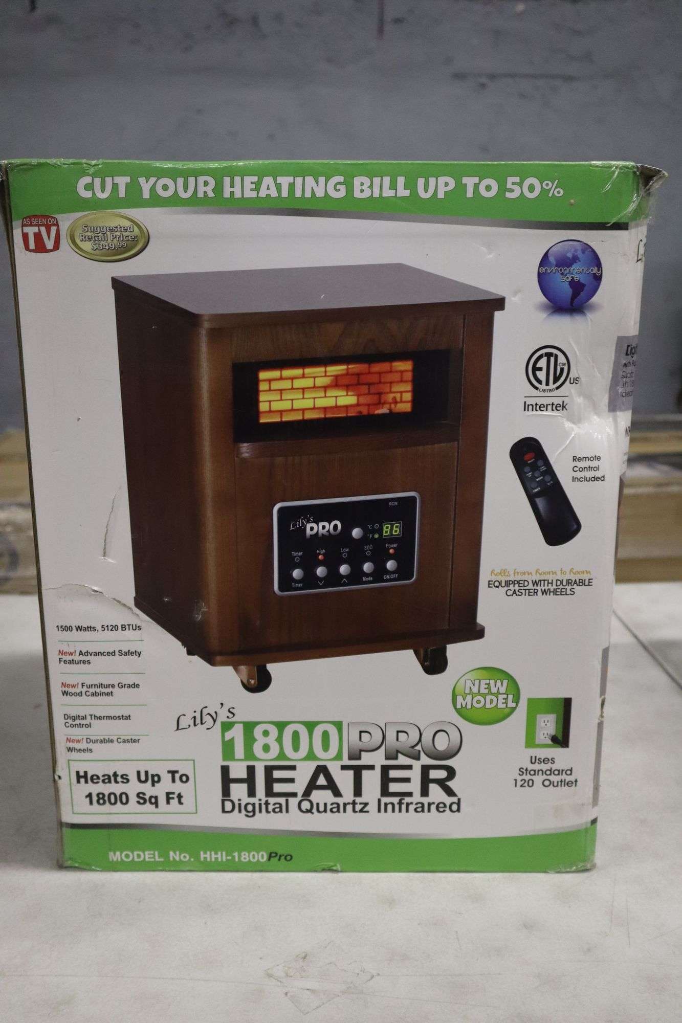 Lily's 1800 pro digital quartz infrared heater - Matthews Auctioneers