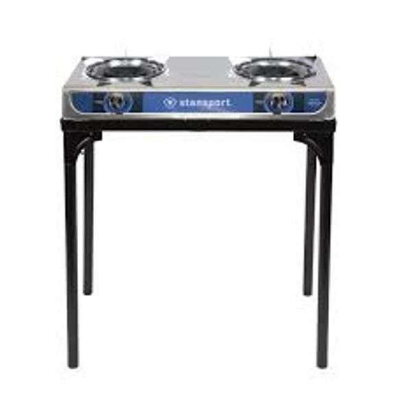 Stansport Two Burner Steel Stove with stand Matthews Auctioneers