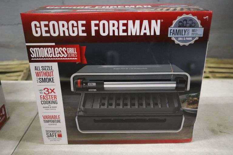 Foreman family size grill and panin smokeless grill series