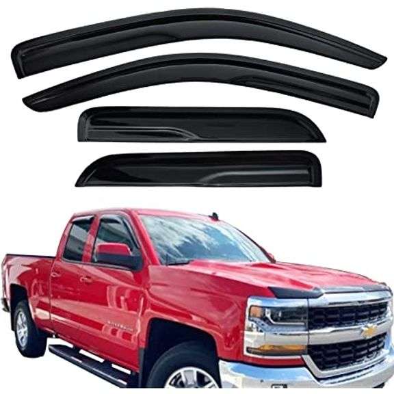Lightronic Dark Smoke In-Channel Window Visors For 2010-2017 GMC Terrain - 4pc Set